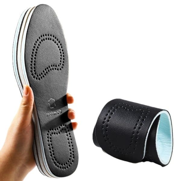 Black cowhide latex insole