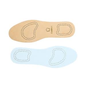 Brown cowhide latex insole