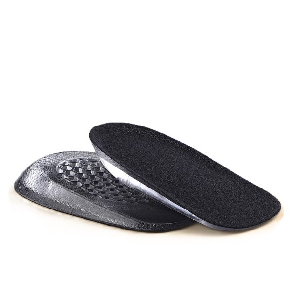 1.5cm black silicone height-increasing insoles