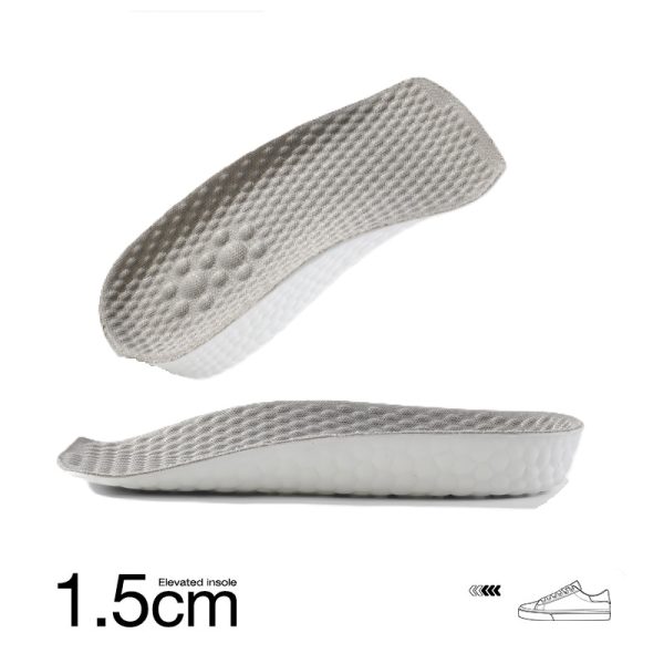 1.5cm grey massage 70% height-increasing insoles