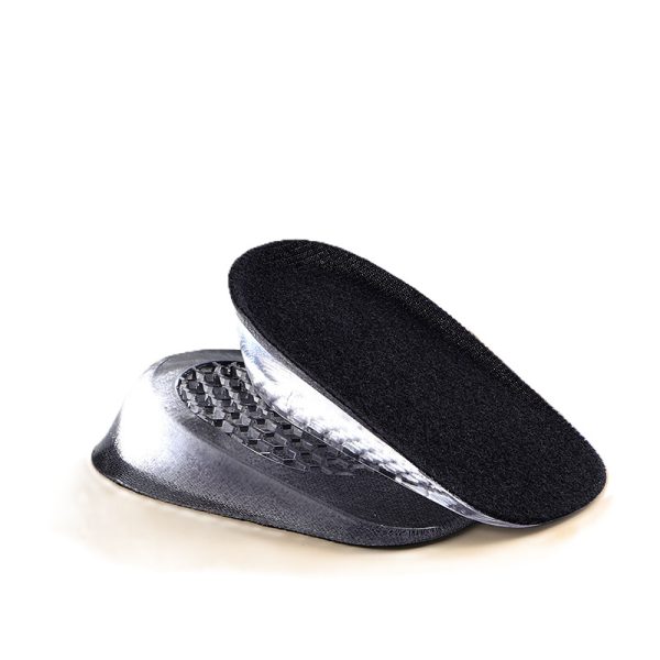 2.5cm black silicone height-increasing insoles