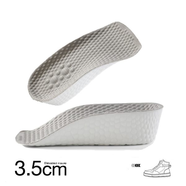 3.5cm grey massage 70% height-increasing insoles