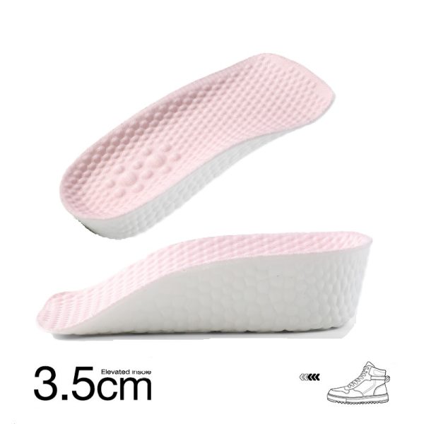 3.5cm pink massage 70% height-increasing insoles