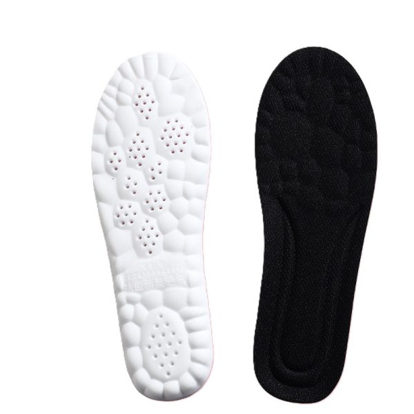 Black comfortable PU sports insoles