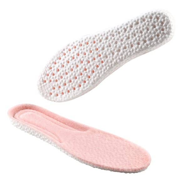 Pink thickened flannel warm insole