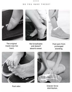 Soft elastic deodorizing sports insoles problems
