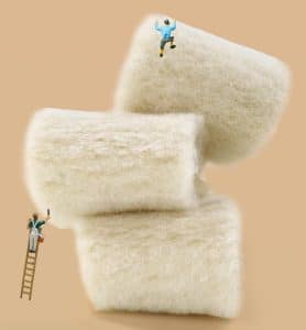 Soft wool latex thermal insole