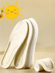 White thickened flannel warm insole