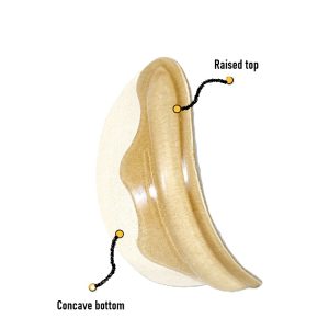 structures of suede anti-wear heel patch