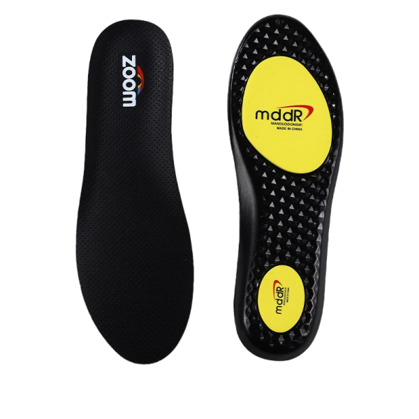 Black cowhide sweat-absorbent sports insoles