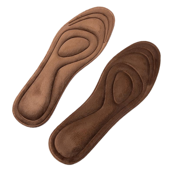 Brown faux Rabbit Fur Plush Insoles