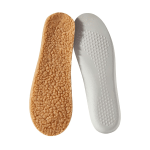 Brown latex lambskin thermal insole
