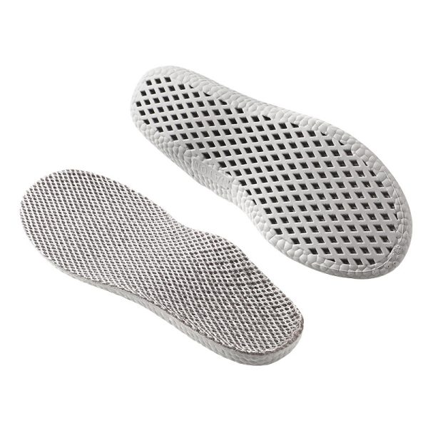 Grey antibacterial breathable sports insoles