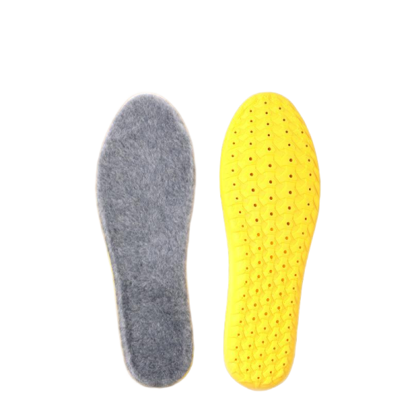 Grey wool warm sports insoles