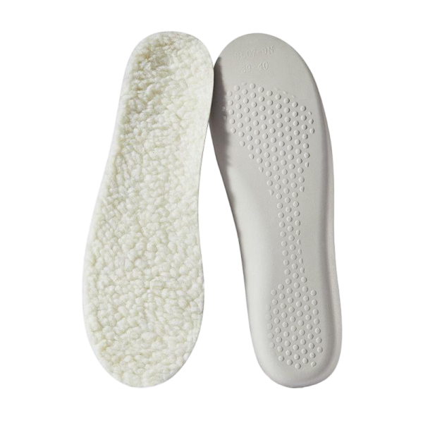 Off white latex lambskin thermal insole