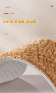 Soft latex lambskin thermal insole