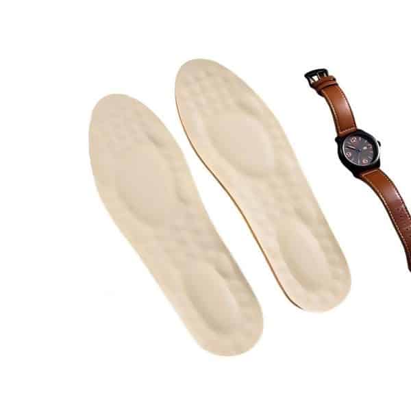 White men's Cowhide Super Elastic Massage Insoles