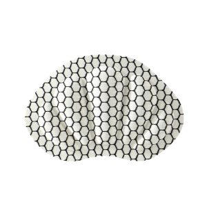 White shell-shaped anti-wear heel pad