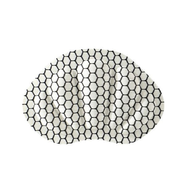 White shell-shaped anti-wear heel pad