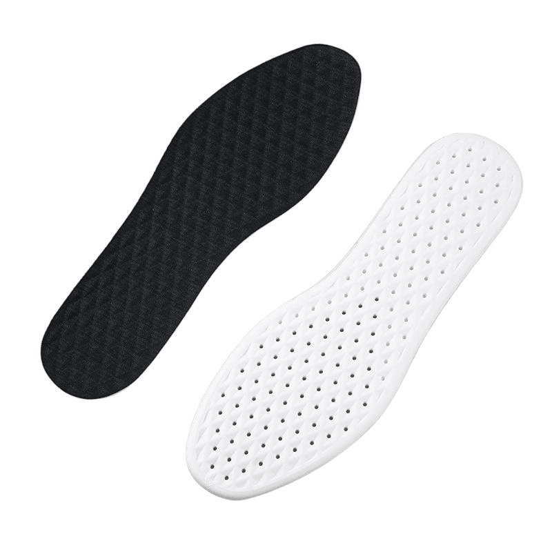 Black sweat-absorbing and antibacterial insoles