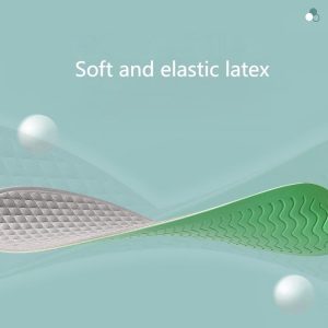 Elastic natural latex cushioning insole