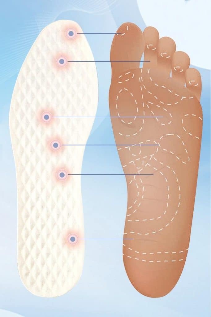 Soft sweat-absorbing and antibacterial insoles