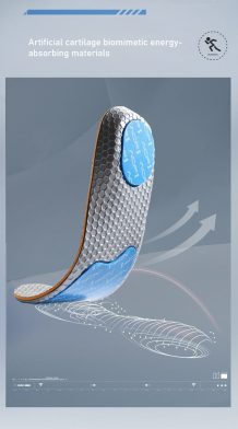 Children's ACF artificial cartilage orthopedic insoles absorption