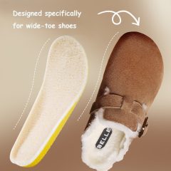 Designed birkenstocks with fleece-lined warm insoles